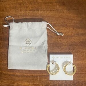 Kendra Scott Textured Gold Hoop Earrings